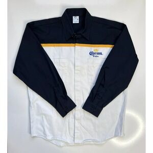 Corona Extra Uniform Shirt Navy White Yellow‎ Colorblock / Men's 42